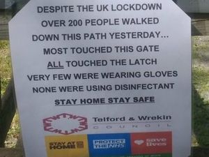 Supporting image for story: Coronavirus: Fake council sign appeals to walkers using Ironbridge path 