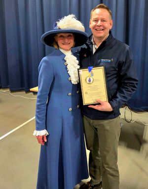  Jane Trowbridge, High Sheriff of Shropshire and Wayne Jenson, CEO of Meeting Point House