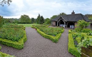 A lawn and outbuilding used for functions