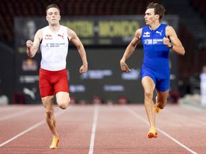 Supporting image for story: Pole vaulter Armand Duplantis runs 100m in 10.37s to beat Karsten Warholm