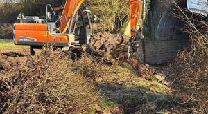 Work on the landslip
