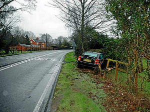 Supporting image for story: Residents' fears as driver is hurt on A49