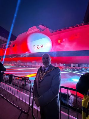 Councillor Craig Collingswood was present at the rollout of the ship