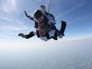 Supporting image for story: Shropshire's Sally braves jump to support domestic abuse charity  