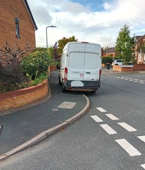 How the van was parked. Picture: Telford & Wrekin Police. 