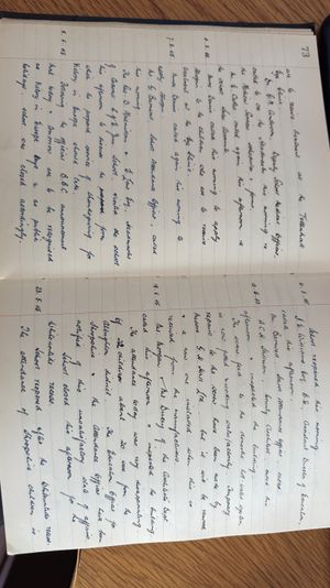 School Log from 1945