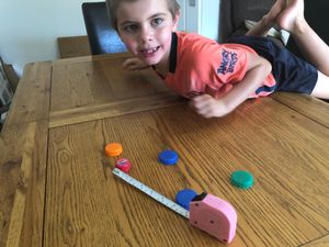 Joseph Duppa from Broseley getting hands-on with 'new age kurling'