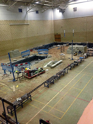 Work on the new gym is progressing well
