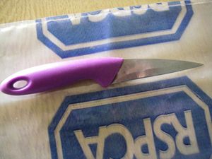 A knife used by Lampe. Picture: RSPCA/PA Wire