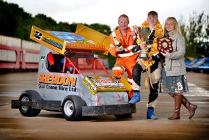 Finn with dad Steve and mum Ema