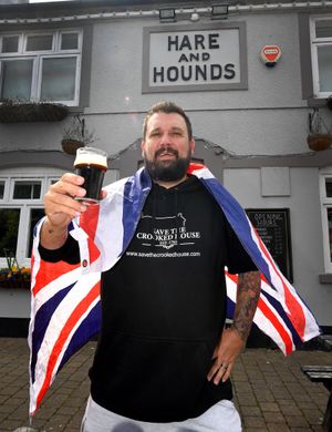 Dale Harvey is at the Hare and Hounds pub during the latest leg of his Great British Pub Crawl