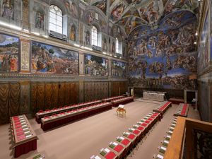 The Sistine Chapel, where cardinals will gather to elect a new pope
