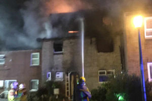 Picture of the fire in Leegomery from @SFRS_NGriffiths