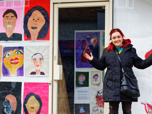 Supporting image for story: Artist transforms shop front into colourful street gallery