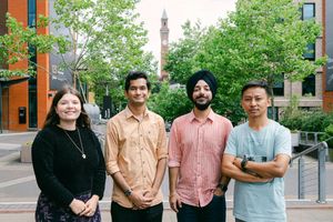 From left: Isobel Mountford, Ashray Goswami, Simranjeet Singh, and Sewon Rai.