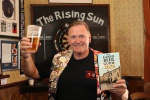 Peter Hill in his local pub, The Rising Sun,  in Tipton. 
