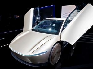 A Tesla robotaxi