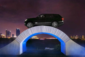 Supporting image for story: Range Rover's jaw dropping drive across paper bridge