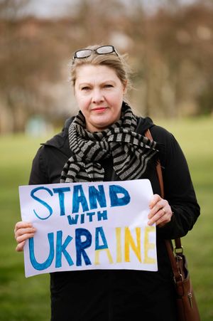 Louise Russell at the vigil