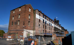 Scaffolding has been taken off the Flaxmill