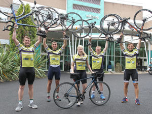 Supporting image for story: Cyclists arrive in Shropshire in support of gardens at spinal injuries centres