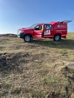 Special vehicles were used to take equipment to the top of the hill. Picture: Amber Watch Wellington.