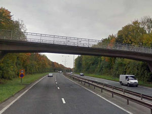 Supporting image for story: A442 closed in Telford after bridge is struck