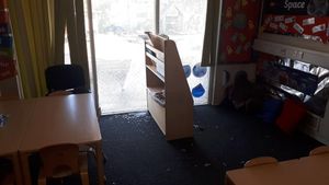 The windows of the school were smashed over the weekend. Photo: Wyre Forest Police