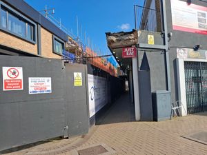 This whole section of Limes Walk will be demolished to open up public space in front of The Wakes and the new theatre. Picture: LDRS