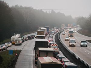 Supporting image for story: Rush hour traffic stopped due to multi-vehicle crash on M54