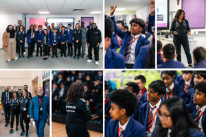 Members of Mercedes-AMG PETRONAS F1 Team deliver assemblies to pupils at Starbank School and Star King Solomon Academy