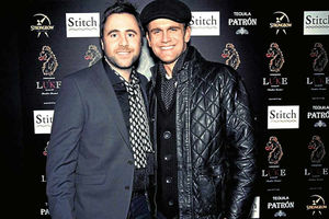 Friend to the stars - Luke Roper with 'Enders star Scott Maslen, just one of the celebs who wears the brand