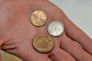 Coins from 1903 were uncovered