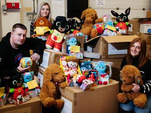 Supporting image for story: Telford's Golden Bear Products deliver Christmas joy through Shropshire Star Toy Appeal