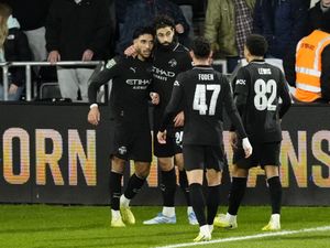 Supporting image for story: Pep Guardiola lauds ‘patient’ Omar Marmoush after vital goal in Man City win