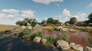 The elephants will have 24-hour access to their new outdoor space which includes a variety of enrichment.