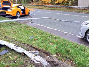 The scene after the crash