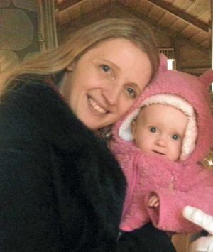 Sally Walmsley with 11-month-old daughter Lara