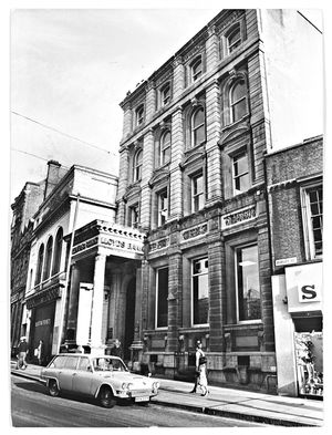 Lloyds Bank pictured in 1972, before the extension which replaced the neighbouring Queens Ballroom