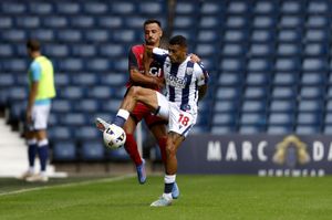 Karlan Grant in action for West Brom against Rayo Vallecano  (Photo by Adam Fradgley/West Bromwich Albion FC via Getty Images)