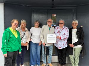 Jo Haydon, second right, with her parents Francis and Margaret, more close family members and her partner Julie (left) at the opening of Hurst Road, Community Centre, Smethwick