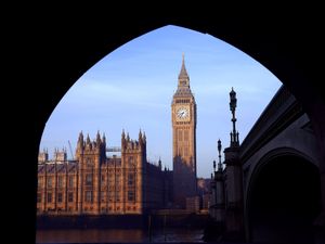 A general view of the Houses of Parliament in London