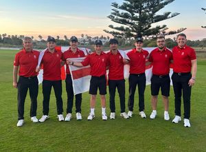 The successful England side flying the flag in Spain.