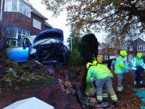 Supporting image for story: Drink-drive arrest as car hits wall and ends up in garden in Black Country crash