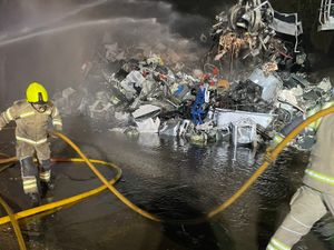 Supporting image for story: Firefighters called to scrapyard blaze and reports of 'explosion'