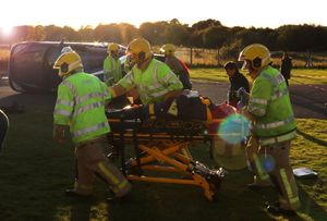 The training day in Albrighton brought together 13 ambulance crews from across the region. Photo: WMAS