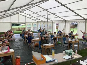 Shrewsbury High Prep School was given a marquee to ensure pupils could return safely