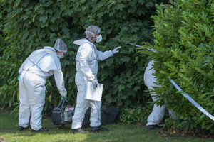 Search teams at Handsworth Cemetery. Photo: SnapperSK