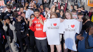 Still shot from Nayra J, music video, Walsall