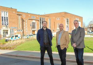 L-R: Brierley Hill councillors Adam Davies and Wayne Little, with Shane Birch Bastock of Brierley Hill Community Forum